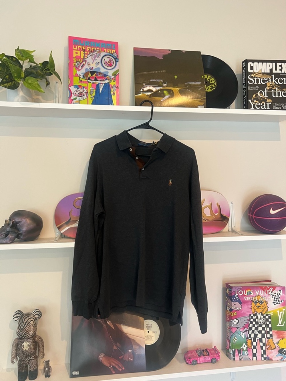 Polo by Ralph Lauren Long Sleeve Polo Shirt in Black